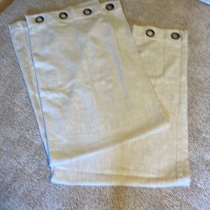 2 long Cream linen curtains - Target Threshold brand